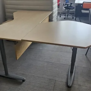 Biurko Kinnarps 200x100x80 brzoza TS + dostawka