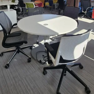 Stół okrągły STEELCASE 120 biały mediaport