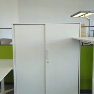 Szafa Steelcase 4OH szer. 120 biała, drzwi przesuwne