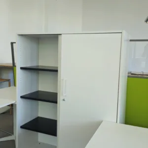 Szafa Steelcase 4OH szer. 120 biała, drzwi przesuwne