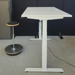 Biurko elektryczne CHIP 120x80(78) białe konstrukcja biała NOWA