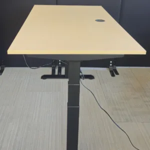 Biurko elektryczne CHIP 120x80 brzoza konstrukcja czarna NOWA