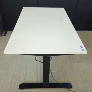 Biurko elektryczne CHIP 160x80(78) białe konstrukcja czarna NOWA