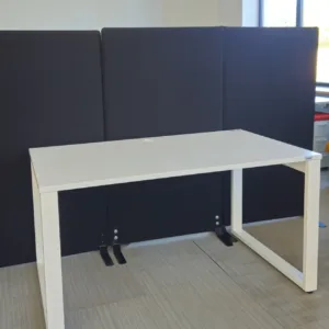 Biurko 140x80 białe noga O