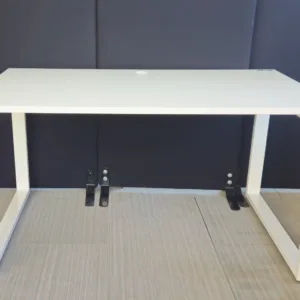 Biurko 140x80 białe noga O
