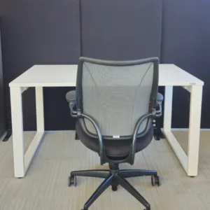 Biurko 140x80 białe noga O