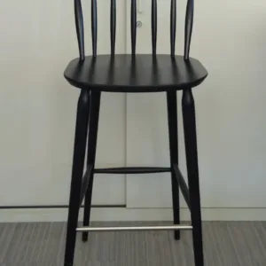 Hocker PAGED czarny drewniany