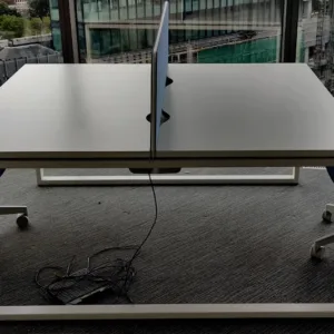 Bench 2-os. Maro 140x80 biały O ścianka niebieska