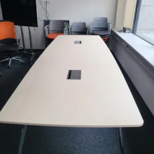 Stół konferencyjny Maro 320x110 brzoza beczka nogi chrom