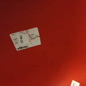 Krzesło kantyna VITRA czerwone tworzywo, płoza