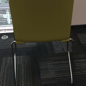 Krzesło kantyna Scandiform Pompidou żółte