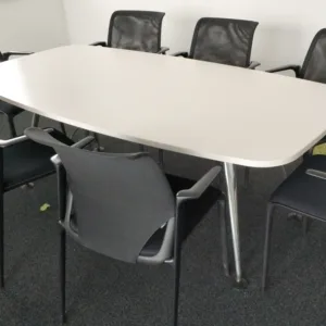Stół konferencyjny VITRA MEDAMORPH biały 200x100 chrom