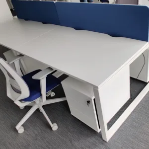 Bench 2-os. Maro 140x80 biały O ścianka niebieska