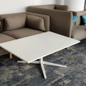 Stolik kawowy BENE 125x80 cm biały,  biały krzyżak