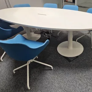 Stół konferencyjny elipsa 270x120 biały