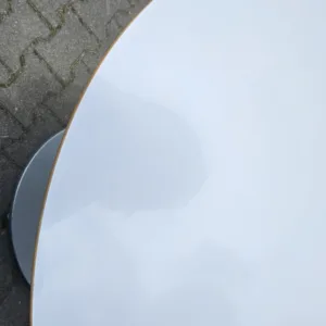 Stół kantyna śr. 120 cm IKEA Billsta biały, talerz szary kat. B