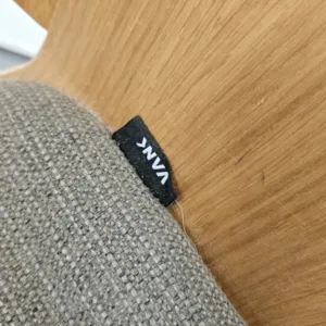 Fotel konferencyjny sklejka VANK Woodi, siedzisko i oparcie tapicerowane szare