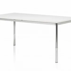 Biurko Martela Pinta 140x80 białe antracyt chrom