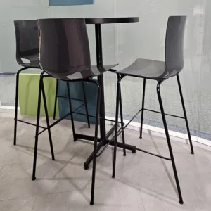 Stolik wysoki czarny śr. 65 cm (koktailowy)