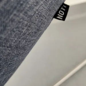 Fotel tapicerowany NOTI szary/jeans na płozach