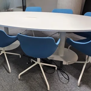 Stół konferencyjny elipsa 270x120 biały