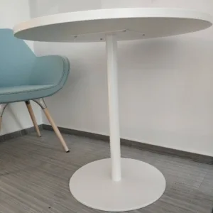 Stolik Pedrali śr. 80 cm biały noga talerzowa biała