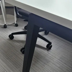 Bench NS 2 os. 120x80 biały czarna noga A z szarą ścianką