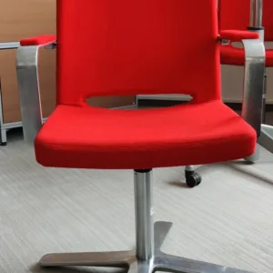 Krzesło konferencyjne SoftX Martela, czerwone, krzyżak 4-ramienny