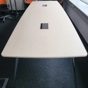 Stół konferencyjny Maro 320x110 brzoza beczka nogi chrom