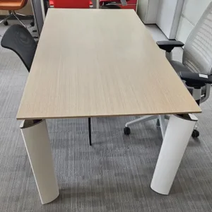 Biurko Bene 180x90 dąb noga biała łezka