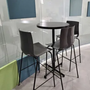 Stolik wysoki czarny śr. 65 cm (koktailowy)