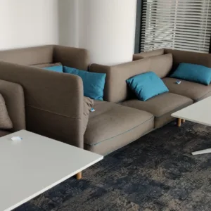 Stolik kawowy BENE 125x80 cm biały,  biały krzyżak