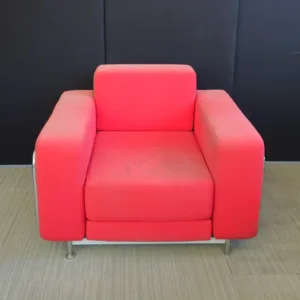 Fotel wypoczynkowy Softline szeroki czerwony