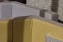 Sofa Bejot Voo Voo szaro-zielona U ze stolikiem 170x240 wys. 130