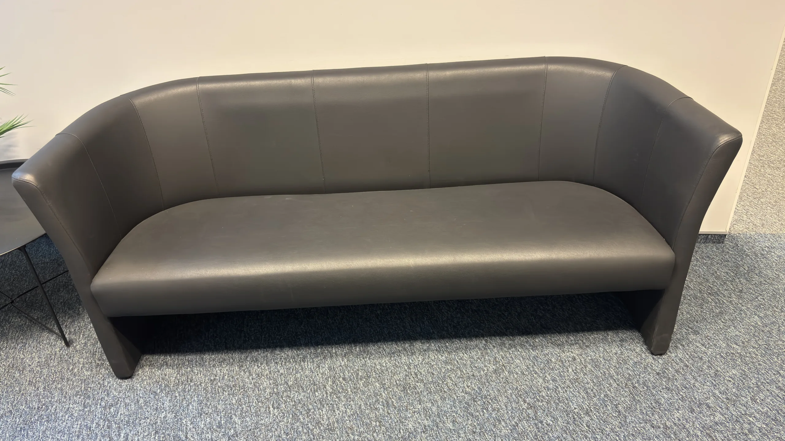 Sofa/Kanapa czarna Simpli ekoskóra 3 os.