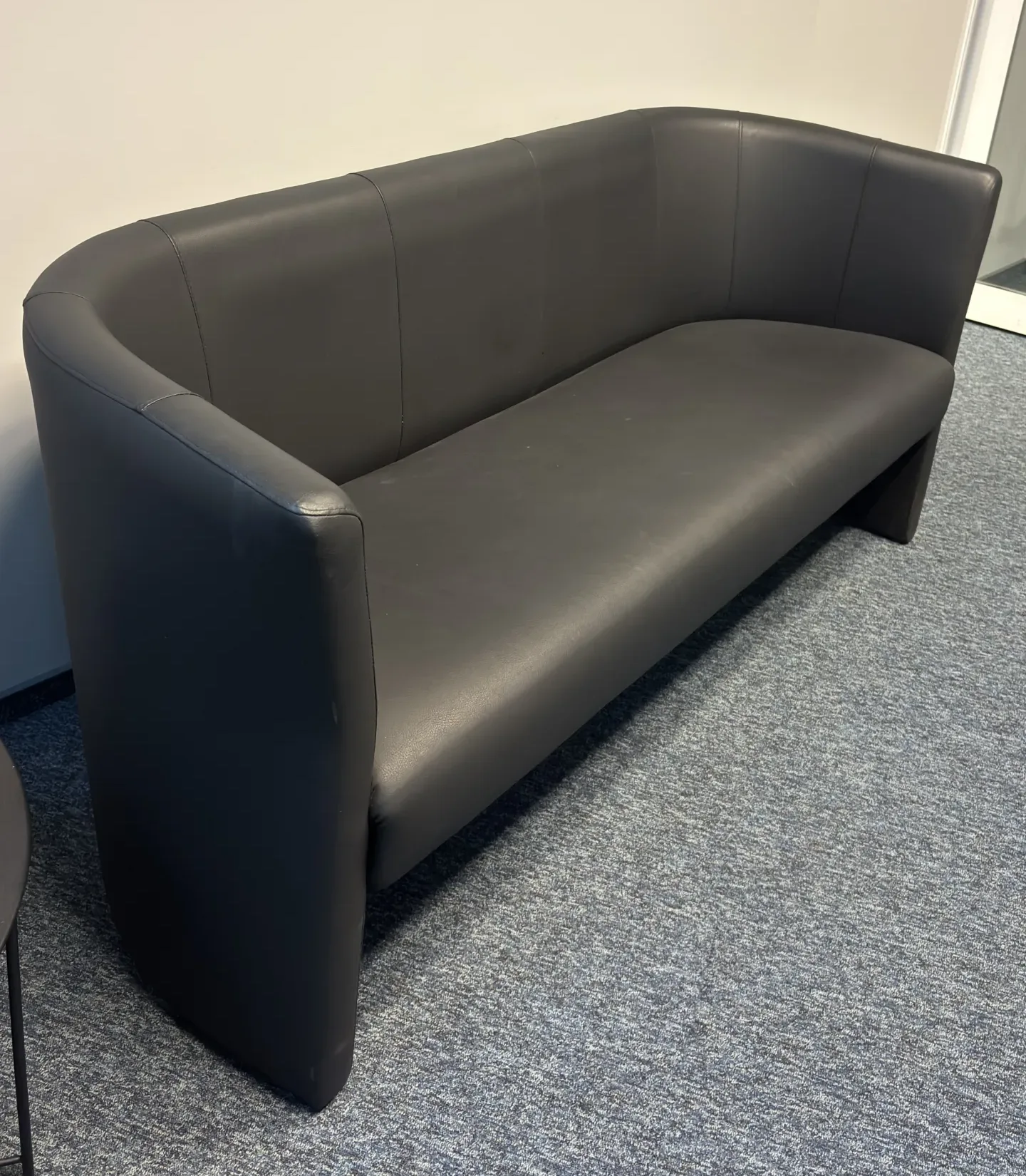 Sofa/Kanapa czarna Simpli ekoskóra 3 os.