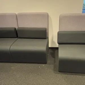 Sofa/Kanapa szara-fiolet 3 os.