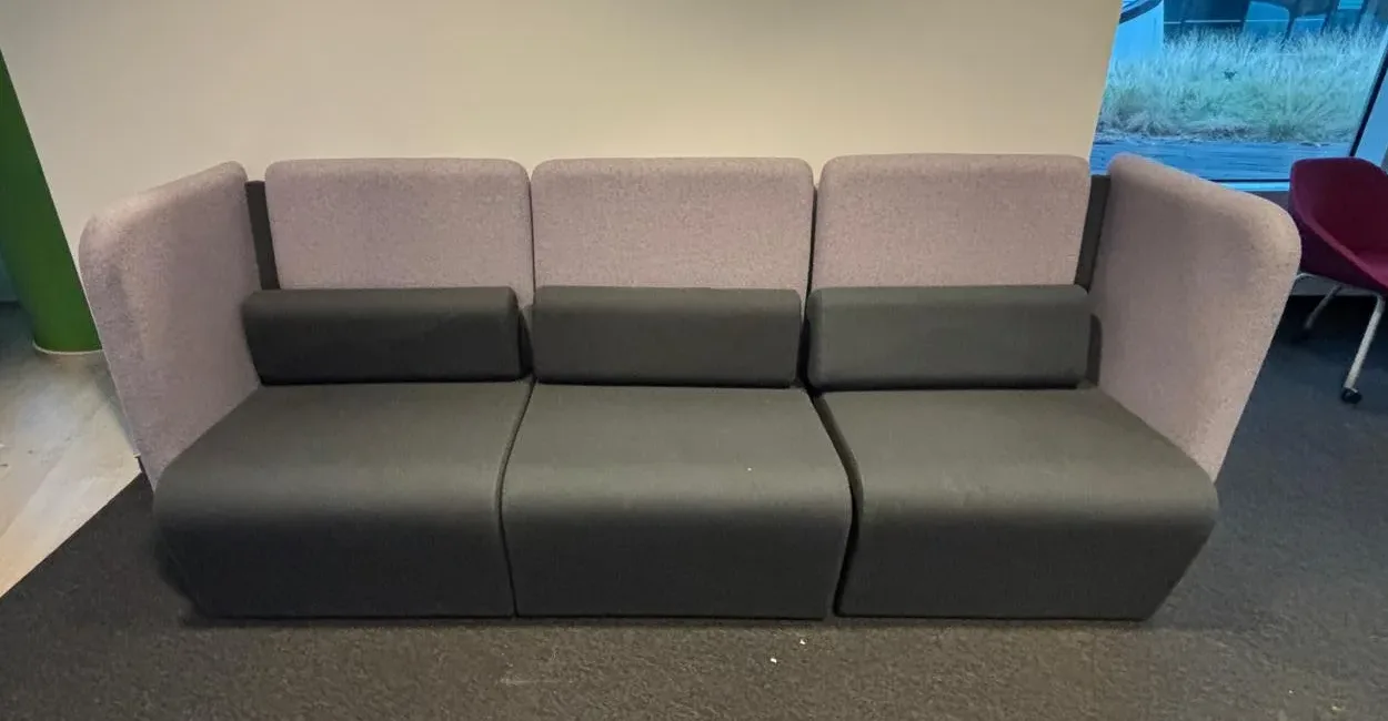 Sofa/Kanapa szara-fiolet 3 os.