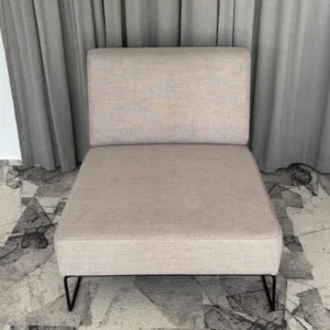 Sofa 3 modułowa beżowo szara z szezlongiem